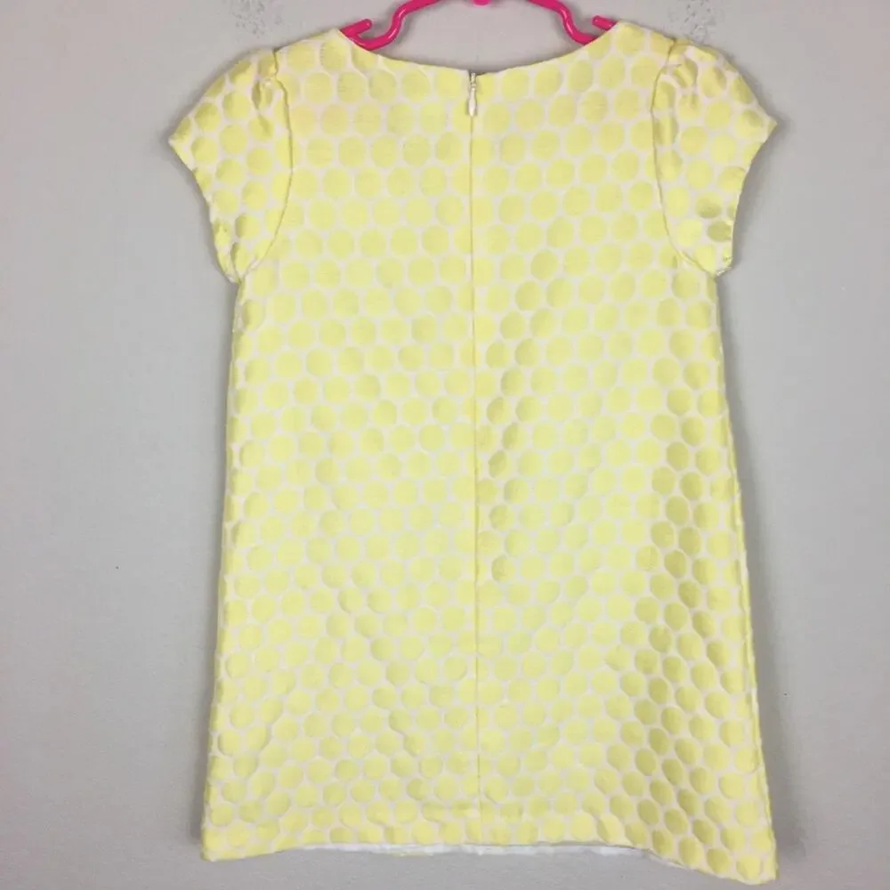 Gymboree Yellow Dot Occasion Short Sleeve Shift Dress 6